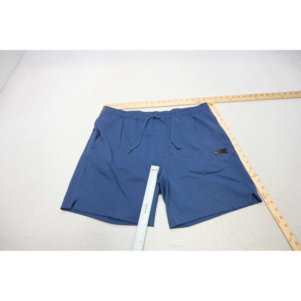 Rhone Athletic Shorts Mens Large Blue Drawstring Performance Training Excellent